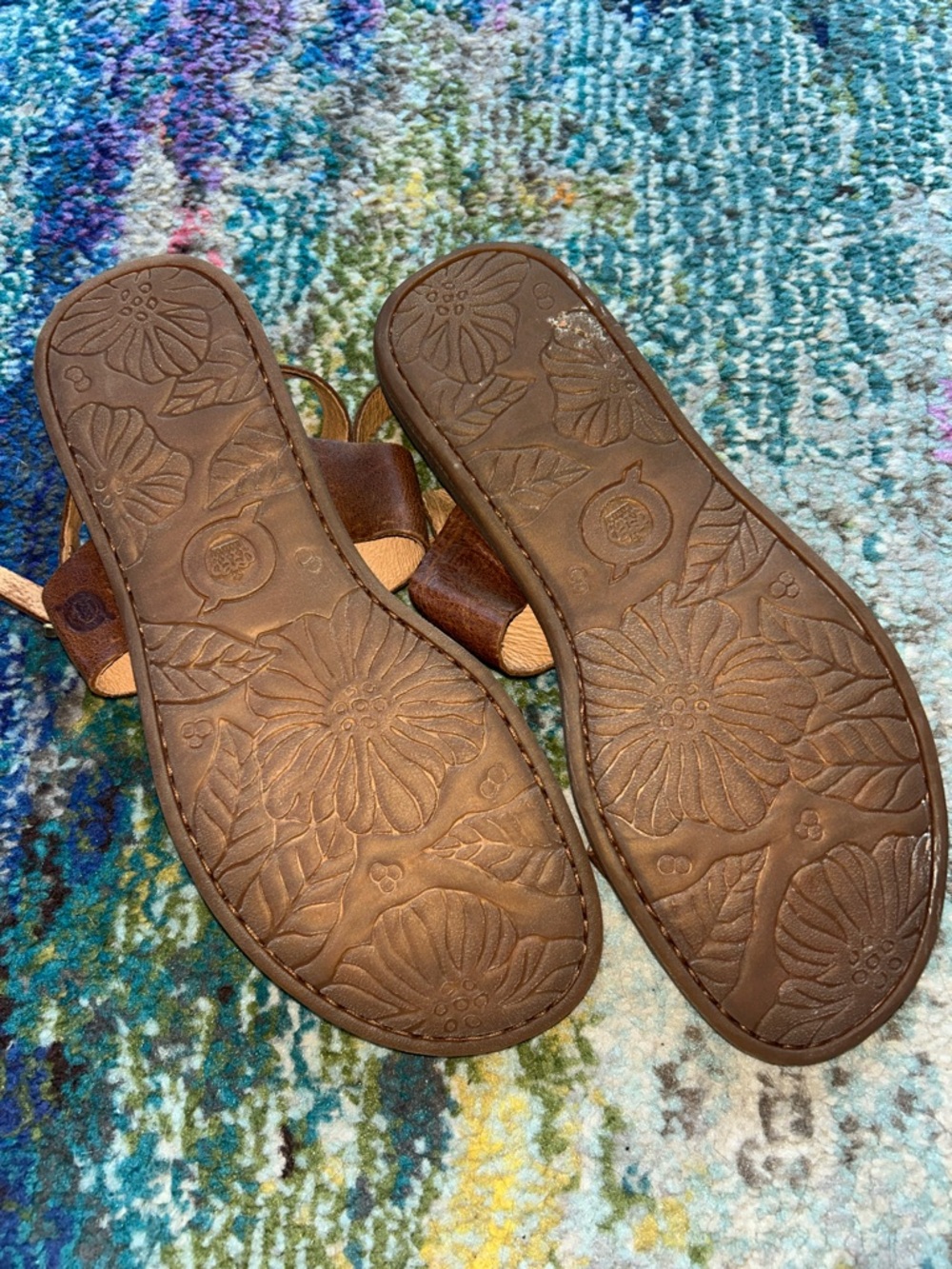 Born Brown Leather Ankle-Strap Sandals - Picture 3 of 5